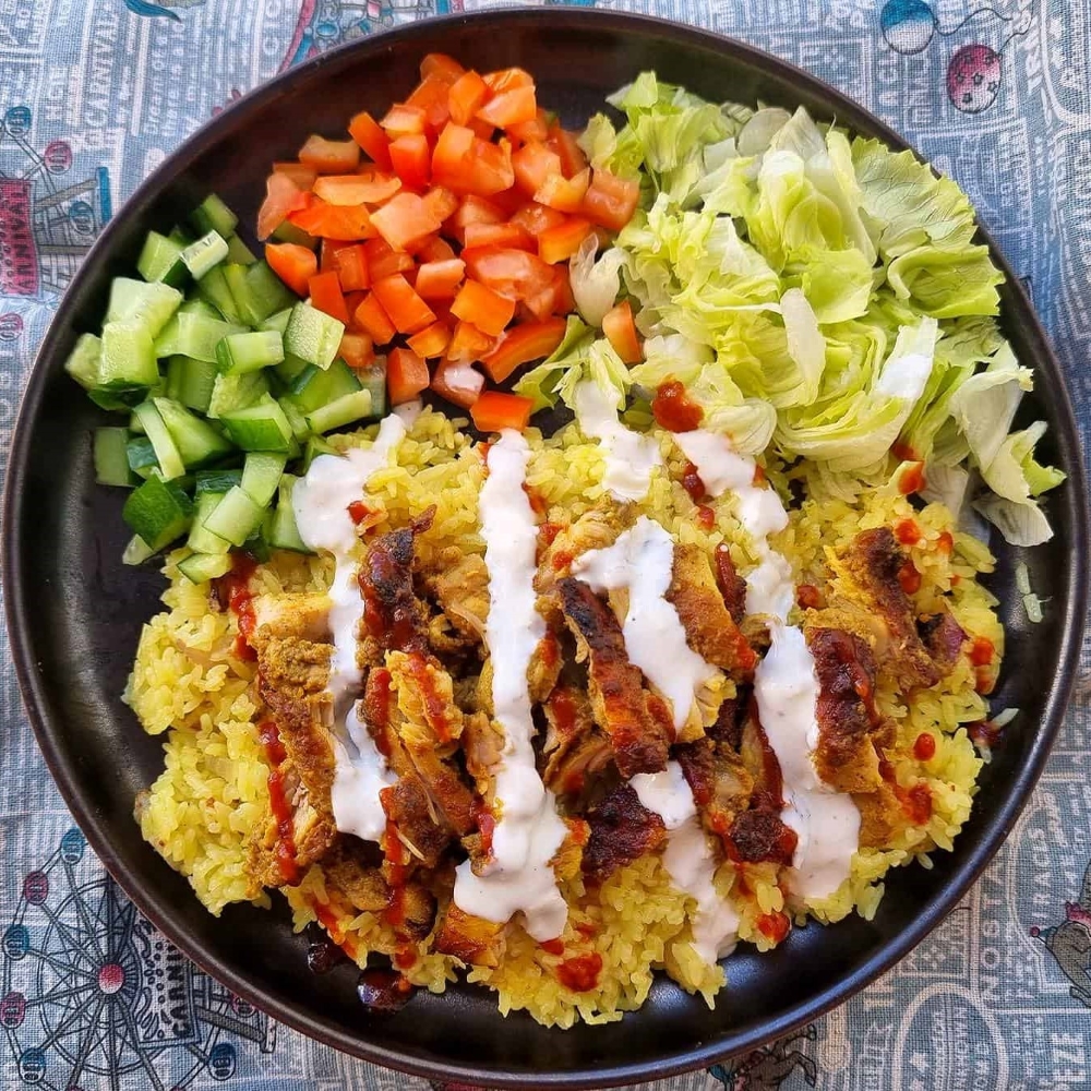 Chicken Shawarma Over Rice